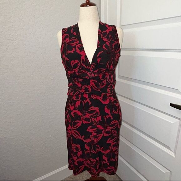 Norma Kamali Floral Print Faux Wrap Dress - Picture 10 of 10